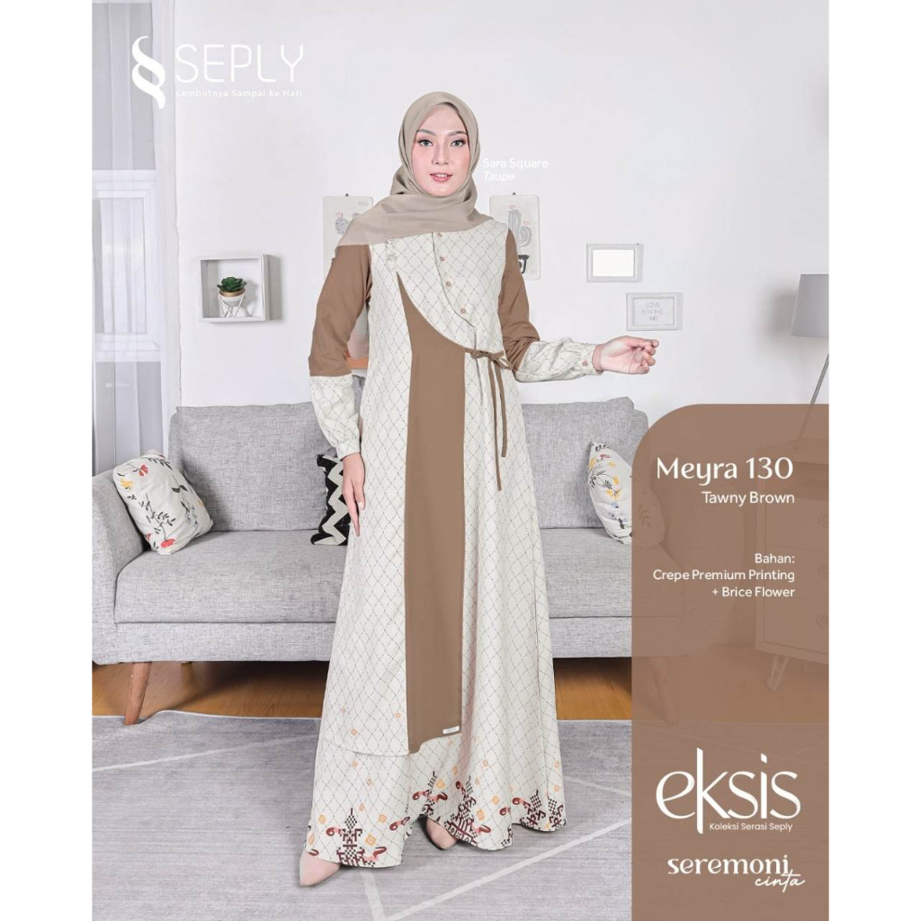 Seply Sarimbit Keluarga  / EKSIS-204 Tawny Brown / Fashion Muslim 2023