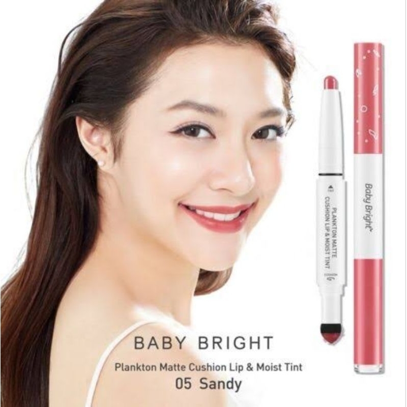 Baby Bright Plankton Matte Lip dipakai Rose Blackpink Cushion Lip and Moist Tint 0.7+0.9g