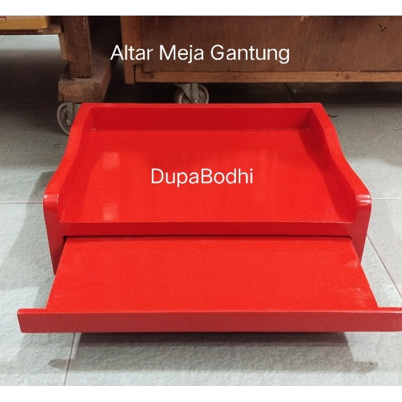 altar gantung merah polos / altar 30x40cm / altar 40x48cm / meja gantung sembahyang / thikong tok / 