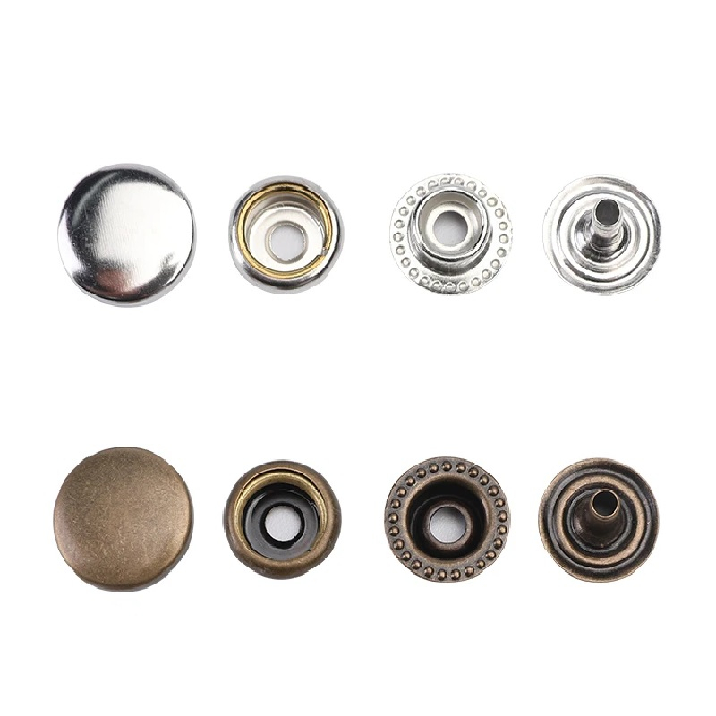 Kancing snap besi 10 set ukuran 15mm warna silver / nikel / nickel kancing cetet jepret snap button 