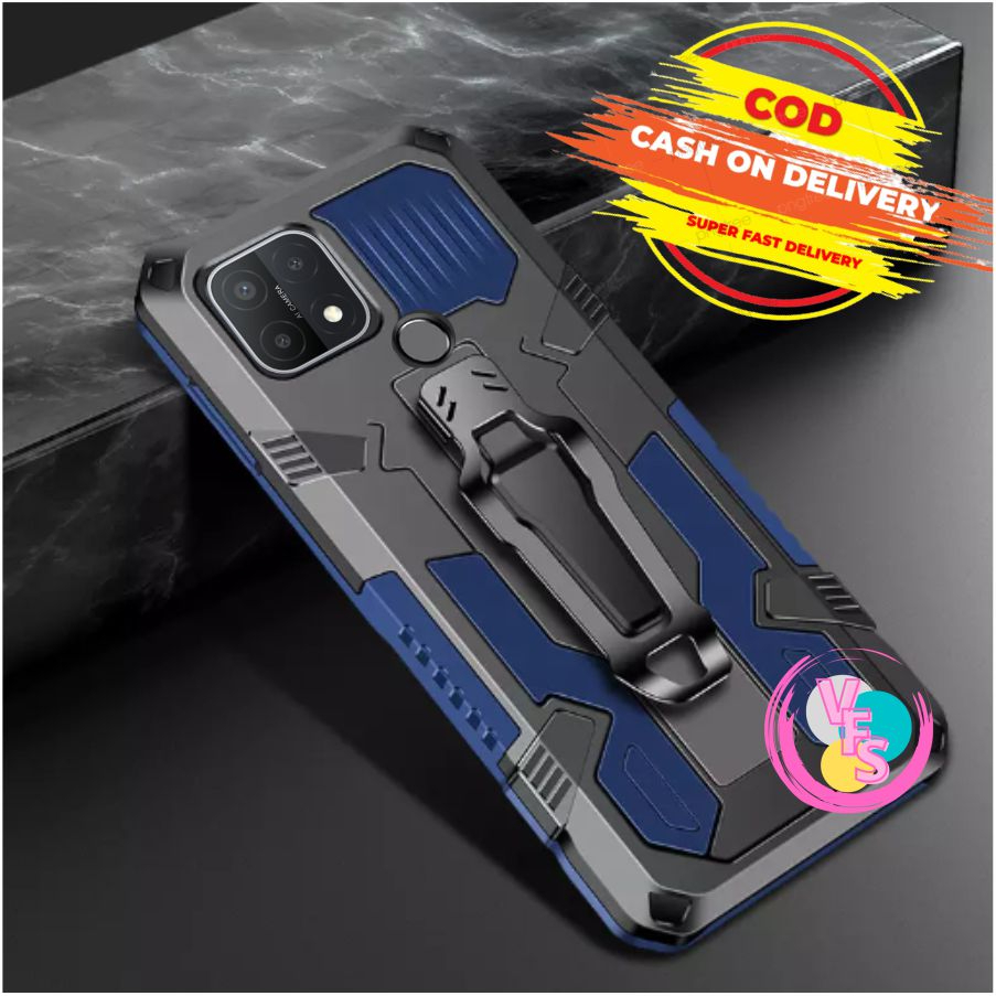 Oppo A15S A16 A57 2022 Baru / A74 Hard Case Belt Clip Robot Phantom Transformer Hybrid Soft Case Kic