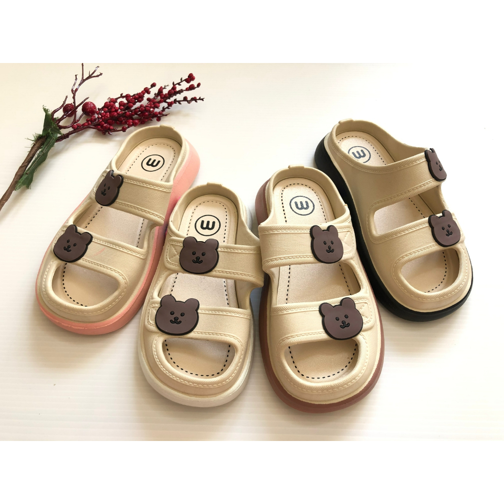 Sandal Selop Anak Perempuan Import Jelly Ban2 Bear Usia 2 3 4 5 6 7 8 Tahun