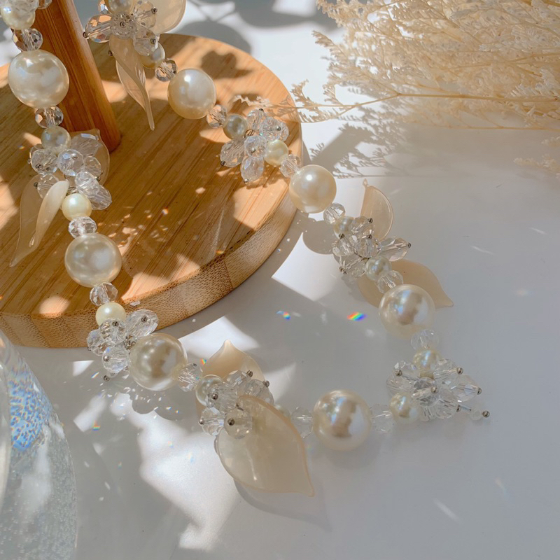 PEONY HANDMADE NECKLACE - KALUNG HIJAB CRYSTAL BY NEWINSPIRE