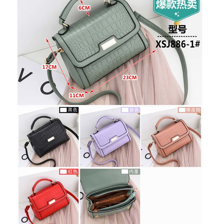 2332, tas selempang premium wanita import fashion tas hand bag wanita cantik terkiniian termurah best seller terlaris rslr