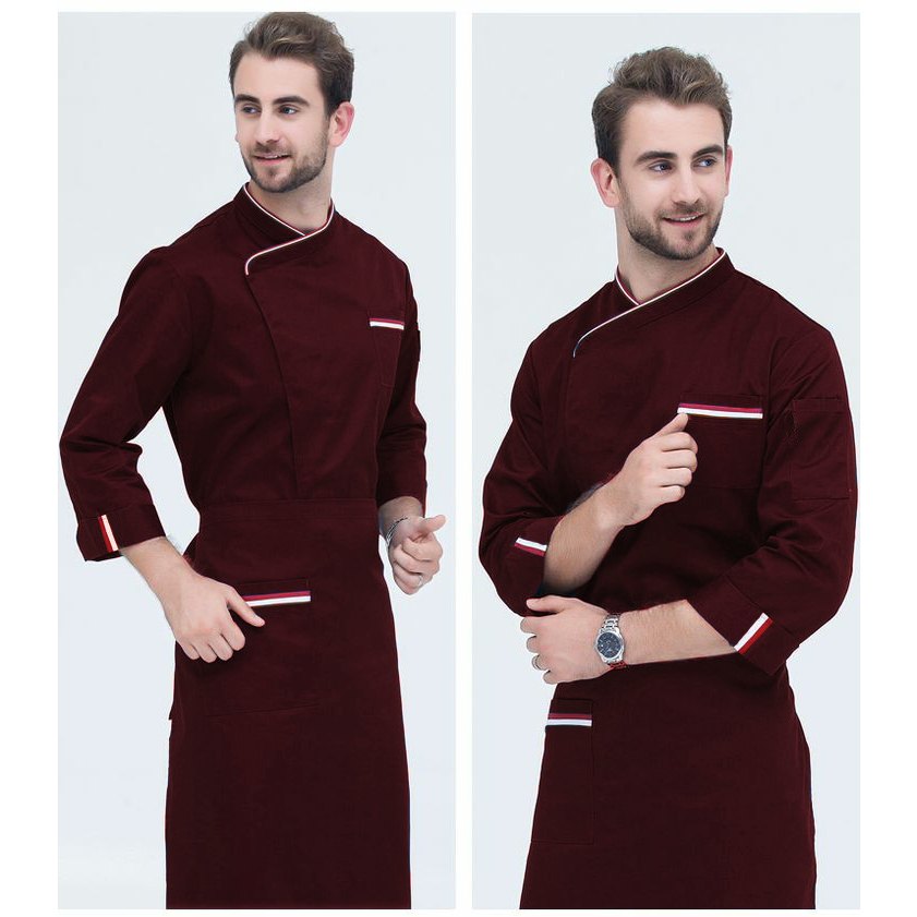 Baju chef/Seragam chef/baju koki pria atau wanita lengan panjang varian warna