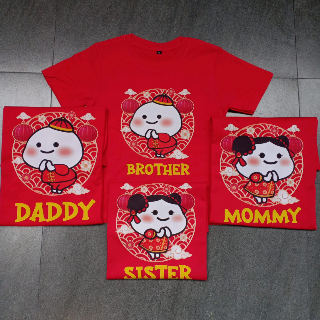 FREE CUSTOM NAMA Kaos Pentol Girl Khionghi Lucu / Atasan Unisex Gong Xi Fa Cai / T-Shirt Imlek - TERIMA CUSTOM KAOS