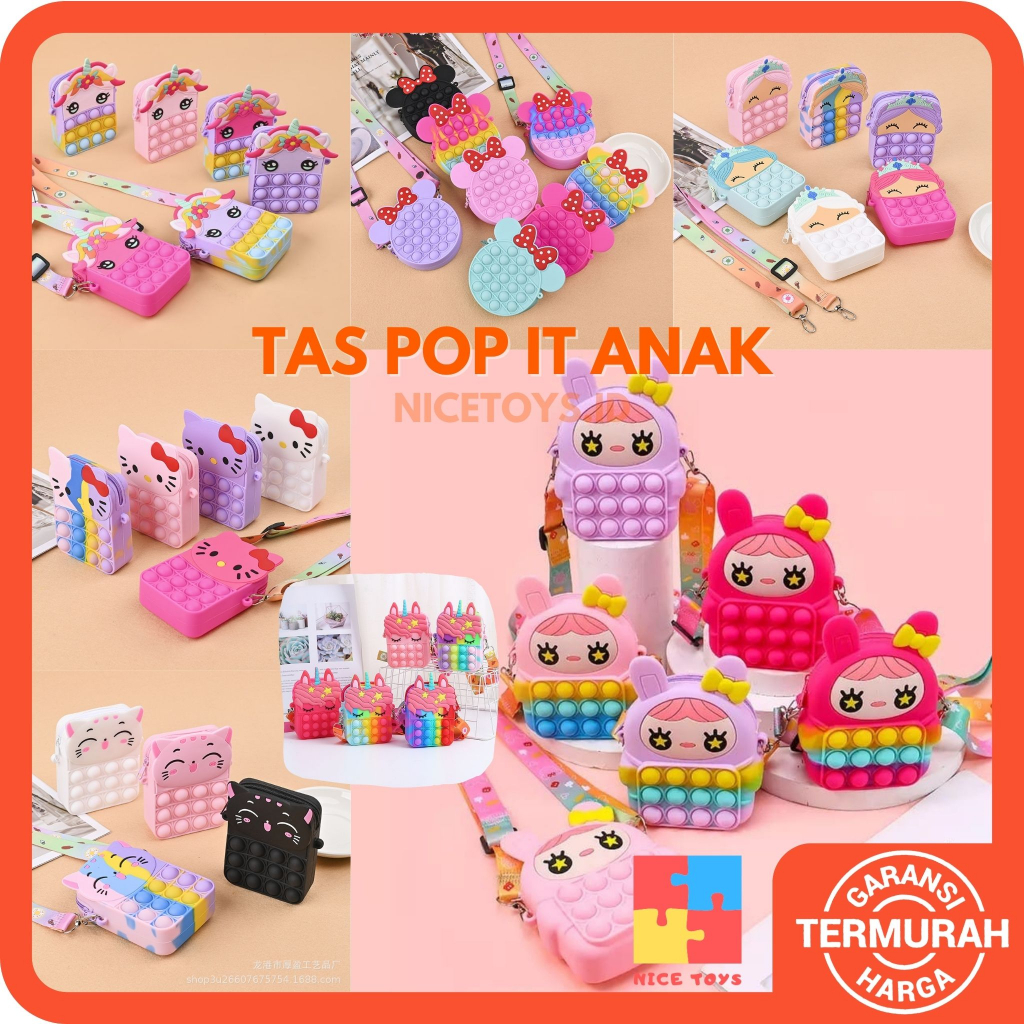 Tas Pop It Anak Bag Pop It Bag Rabbit Patel Mainan Pop It Anak Tas Popit Tas Silikon Anak Tas Anak Anak