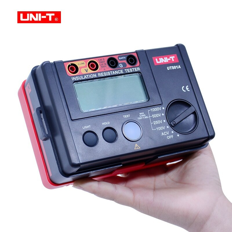 UNI-T Digital Insulation Resistance Voltage Tester 2000m Ohm - UT501A - Black