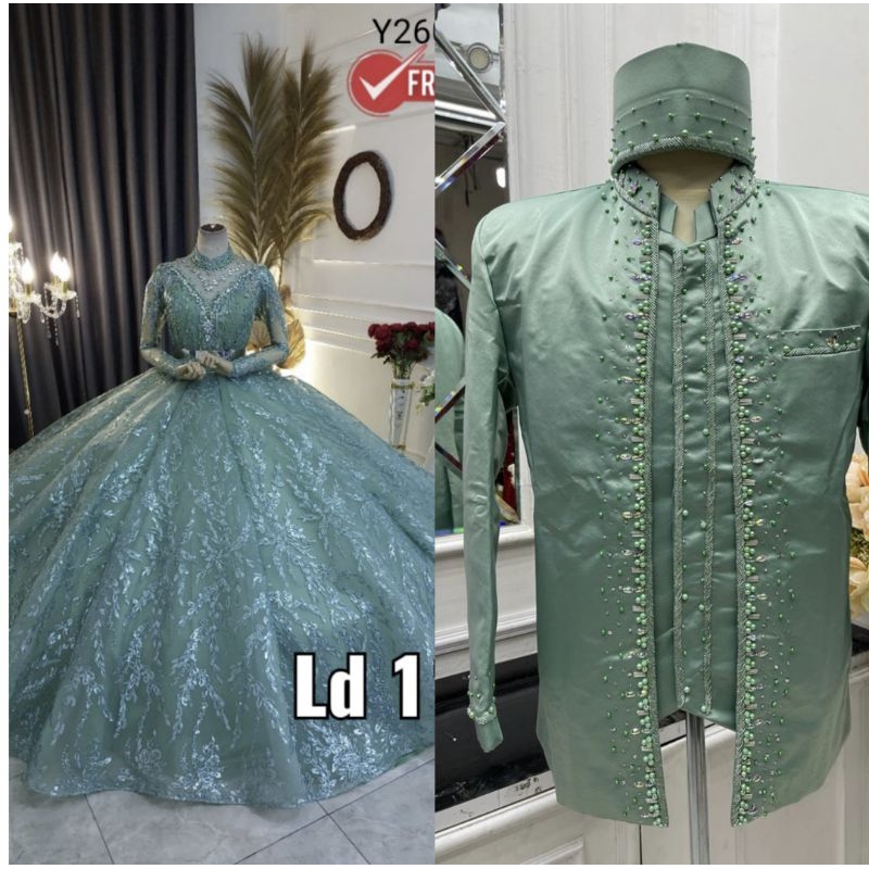 GAUN WEDDING COUPLE BARBIE JUMBO//GAUN PENGANTIN MEWAH BEREKOR//GAUN//KEBAYA