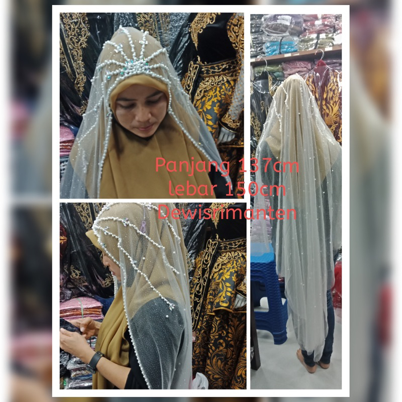 kerudung pengantin/veil pengantin