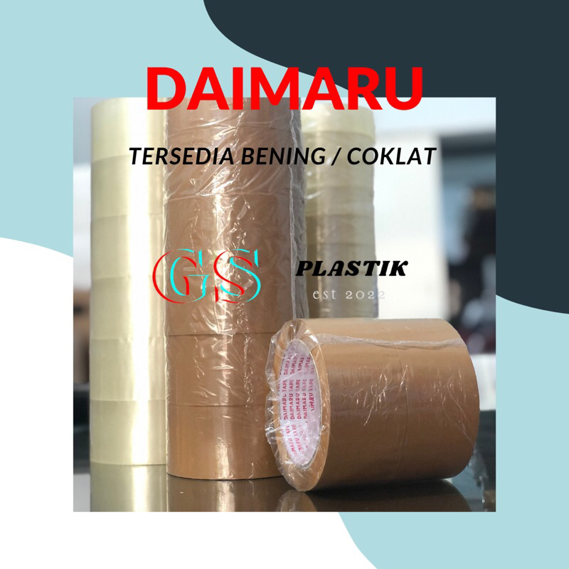 

Lakban Daimaru Coklat / Bening 48 mm x 90 Yards