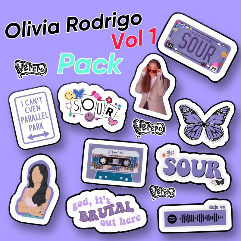Sticker Tumbler Olivia Rodrigo pack 10 Pcs