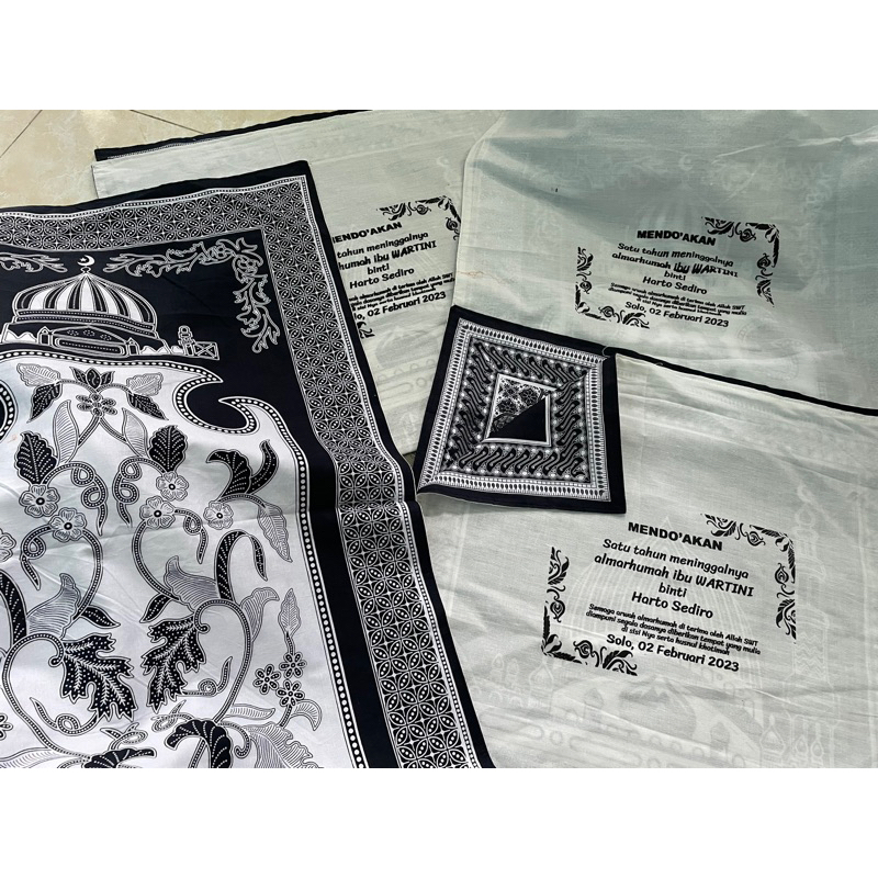 paket Yasin paket tahlil SAJADAH SABLON Ucapan bahan 2lapis souvenir tahlil hampers pengajian