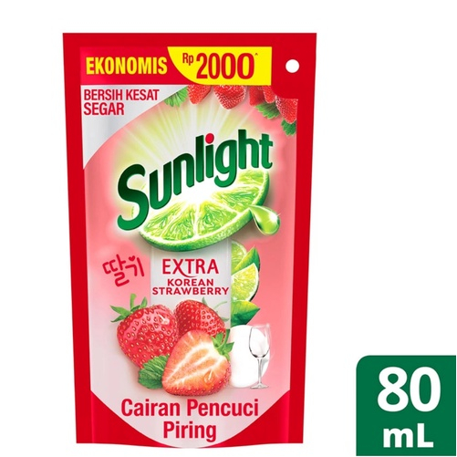 Sunlight Sabun Cuci Piring Korean Strawberry 80ml