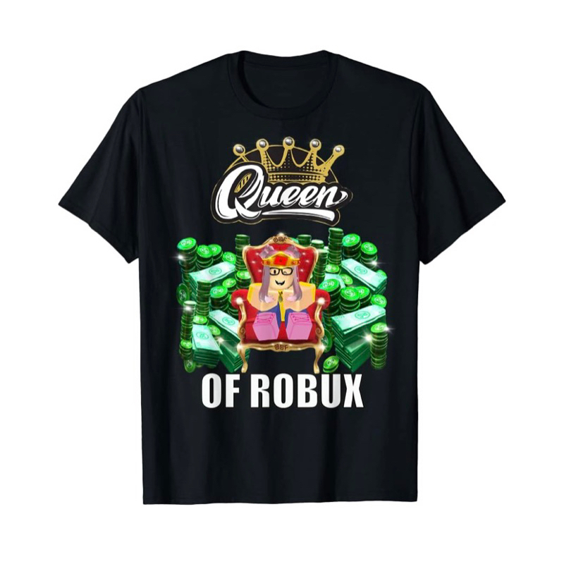 Baju Atasan Anak Funny blox queen of ROBUX for girl VR gaming or video gamer T-Shirt Baju anak Roblo