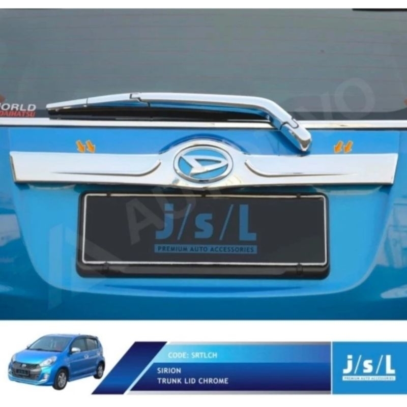 Grand All New Sirion Trunklid Chrome/Aksesoris Daihatsu Sirion
