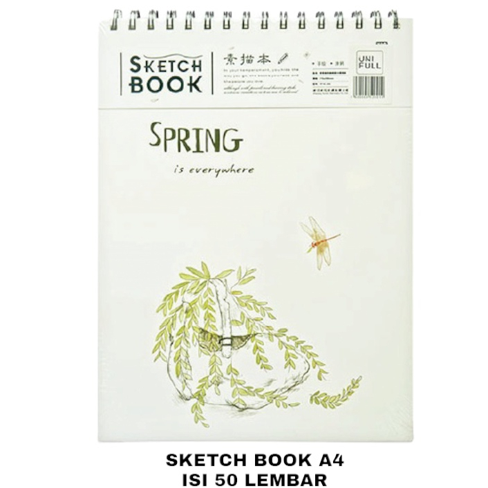 Jual Sketch book ukuran A4 / sketchbook spiral 50 lembar Sketch Book