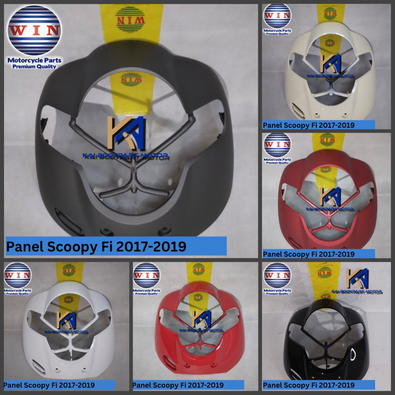 Dek tebeng depan honda scoopy fi 2017 2018 2019 Win hitam|Cover Body halus depan panel depan scoopy 