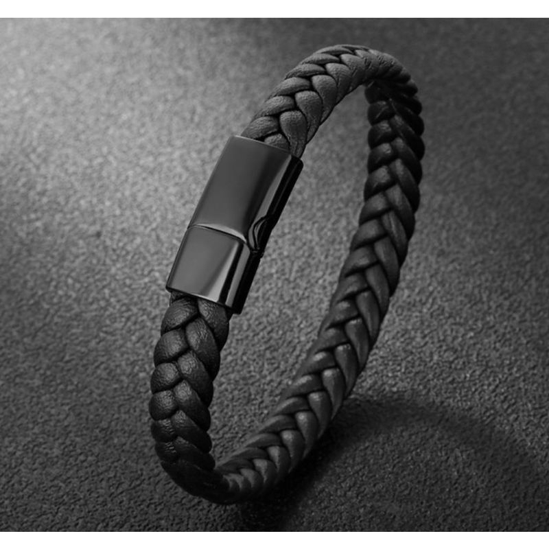 Gelang kulit pria Skmei stainlees original