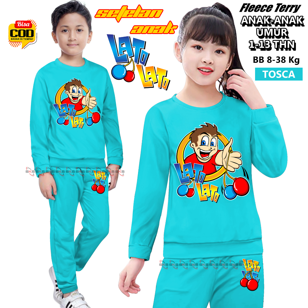 Setelan Anak-anak LATO LATO VIRAL TOP MODEL 00013 BISA COD &amp; Gratis Ongkir Cowok Cewek terbaru dan termurah Baju Kaos Tshirt Training Olahraga Anak Sportswear Children Paling Tren &amp; Laris Kekinian Senam