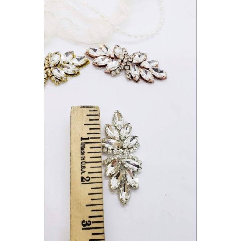Aplikasi Payet Kelyfos Haalla Baju Sepatu Tas Craft Kebaya Kristal Diamond Cangkang Rangkai Daun