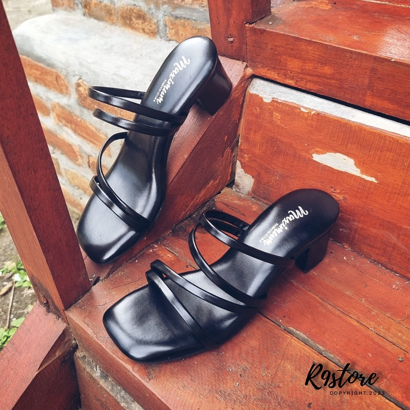 R9 - Heels tali wanita / Sandal Hak Tahu 5CM
