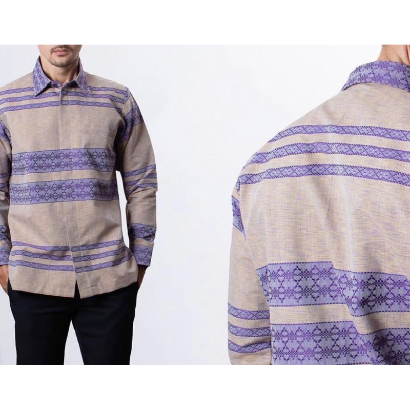 Kemeja Pria Lengan Panjang Batik Tenun Jepara Original