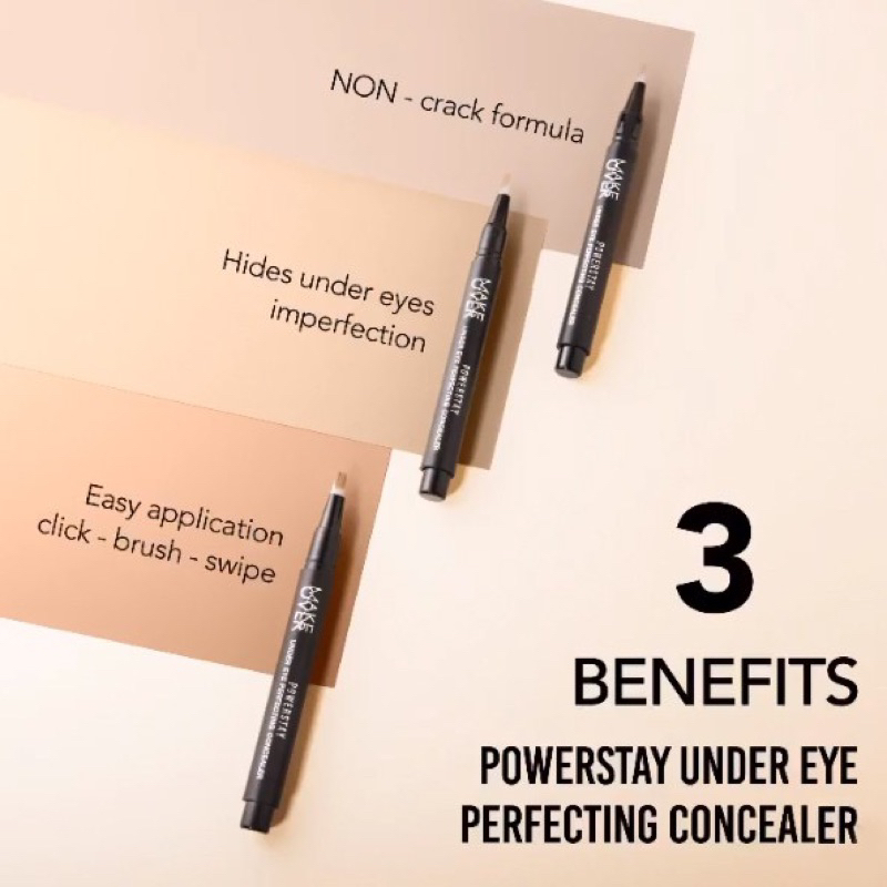 MAKE OVER POWERSTAY Under Eye Perfecting Concealer 1.8ml ORIGINAL