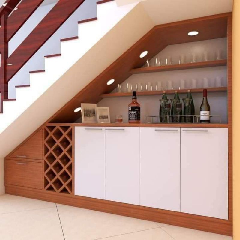 PROMO lemari bawah tangga bahan HPL/ kitchen set bawah tangga