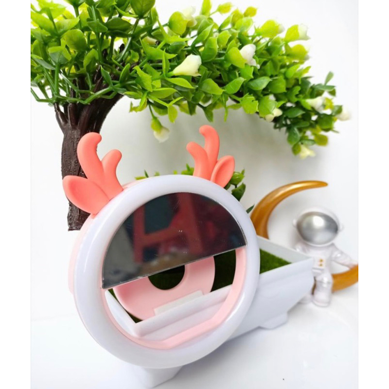 Ring Selfie Karakter Lucu - Selfie Ring Lamp LED Jepit - Ring Selfie Jepit