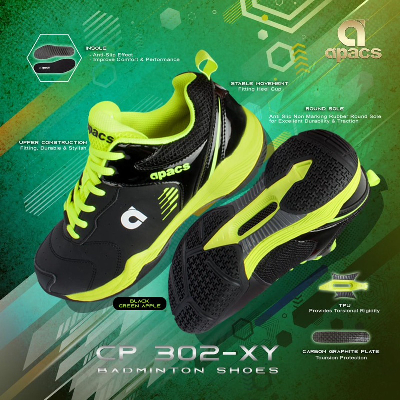 Sepatu Badminton APACS CP 302 XY Original