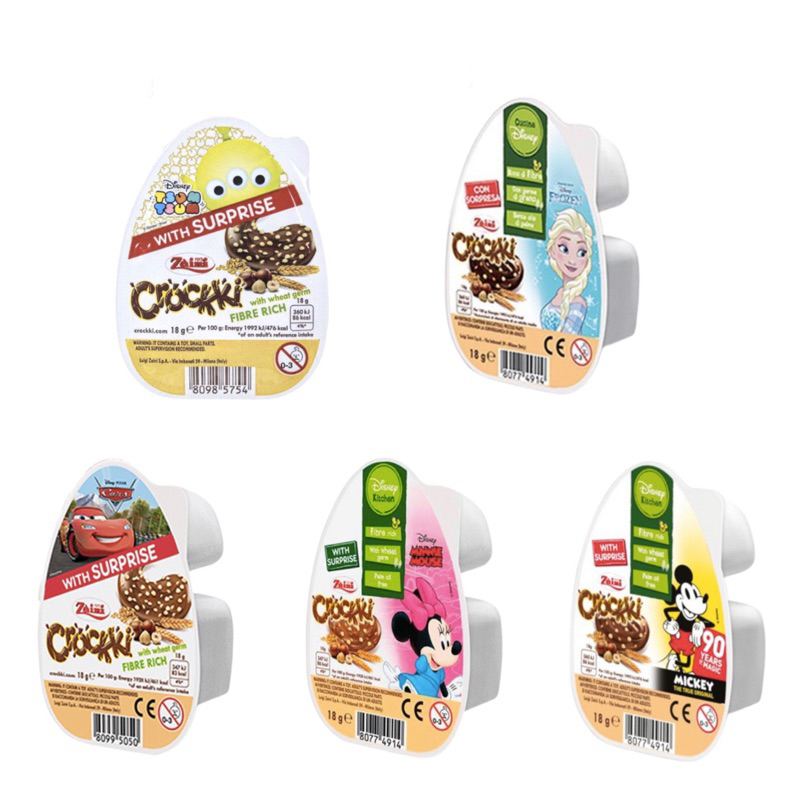 

ZAINI Crockki Surprise Egg Toy Chocolate 18gr / Cokelat / Coklat / ZAINI / Crockki / Surprise / Egg / Toy / Chocolate / 18gr / varian / karakter / Cars / Frozen / Mickey / Minnie / Mouse / Tsum Tsumb/ Beragram / kartun / Import / BG