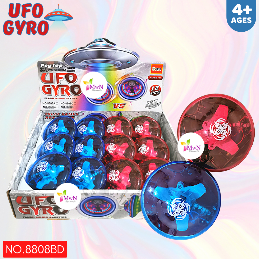 MWN Mainan Gangsing UFO GYRO Music lampu No.8808BD