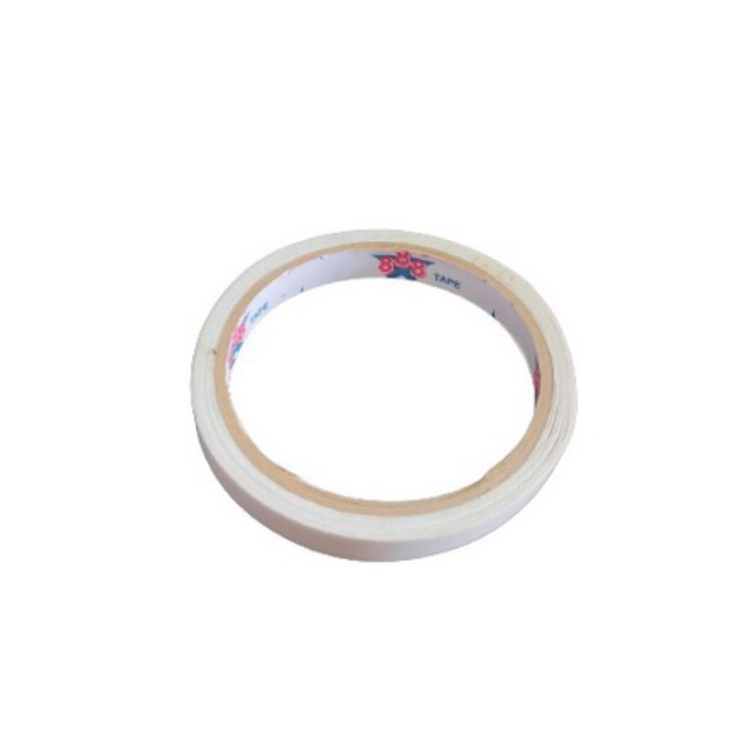 

0Double tape kertas 1/2 inch / 12 MM x 10 Yard