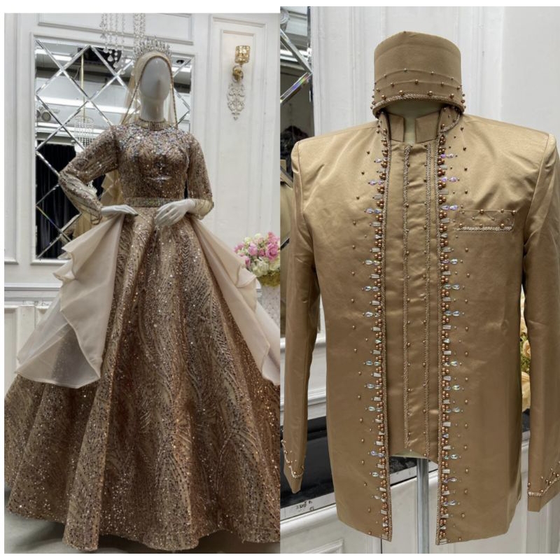 TERBARU//GAUN PENGANTIN BARBIE COUPLE//GAUN COUPLE BESKAP//BASOFI