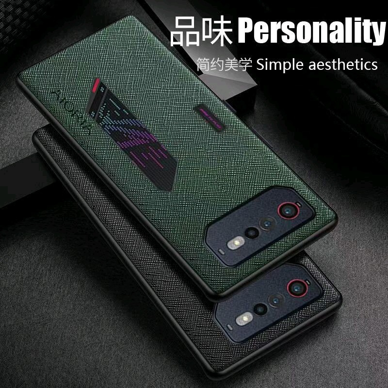 ASUS ROG PHONE 6 COVER SOFT CASE CANVAS CROSS PATTERN SILIKON ROG 6 CASING