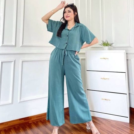 SET CROP WANITA | SETELAN KEKINIAN | ONESET VIRAL [BISA COD]