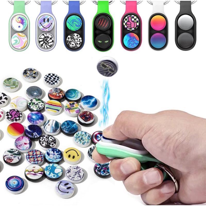 POPPUCK Mainan Fidget PopPuck Magnetik Elastis POP PUCK Spinner Silikon Magnet MSI popit