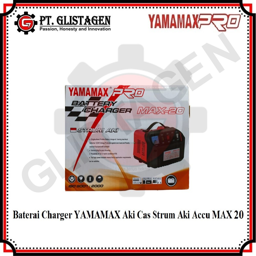 Yamamax Max 20 Batery Baterai Charger Yamamax Aki Cas Strum Aki Accu