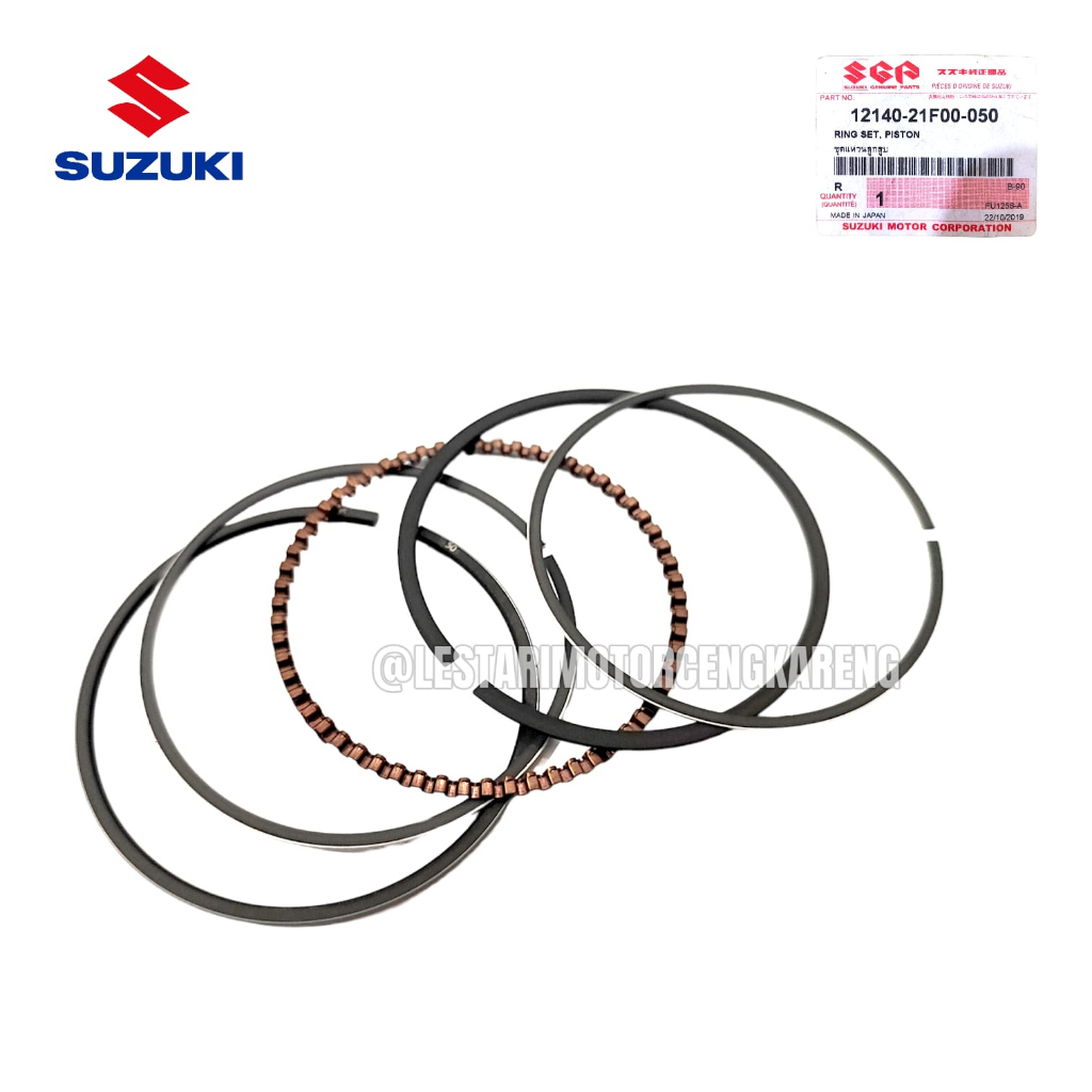 PISTON RING SEHER THUNDER 125 OVERSIZE 0 50 STANDART ORI SUZUKI