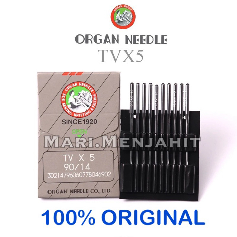 Jarum Mesin Jahit Organ Needles TVx5 / TV x 5 Ori Japan Mick up Maikap