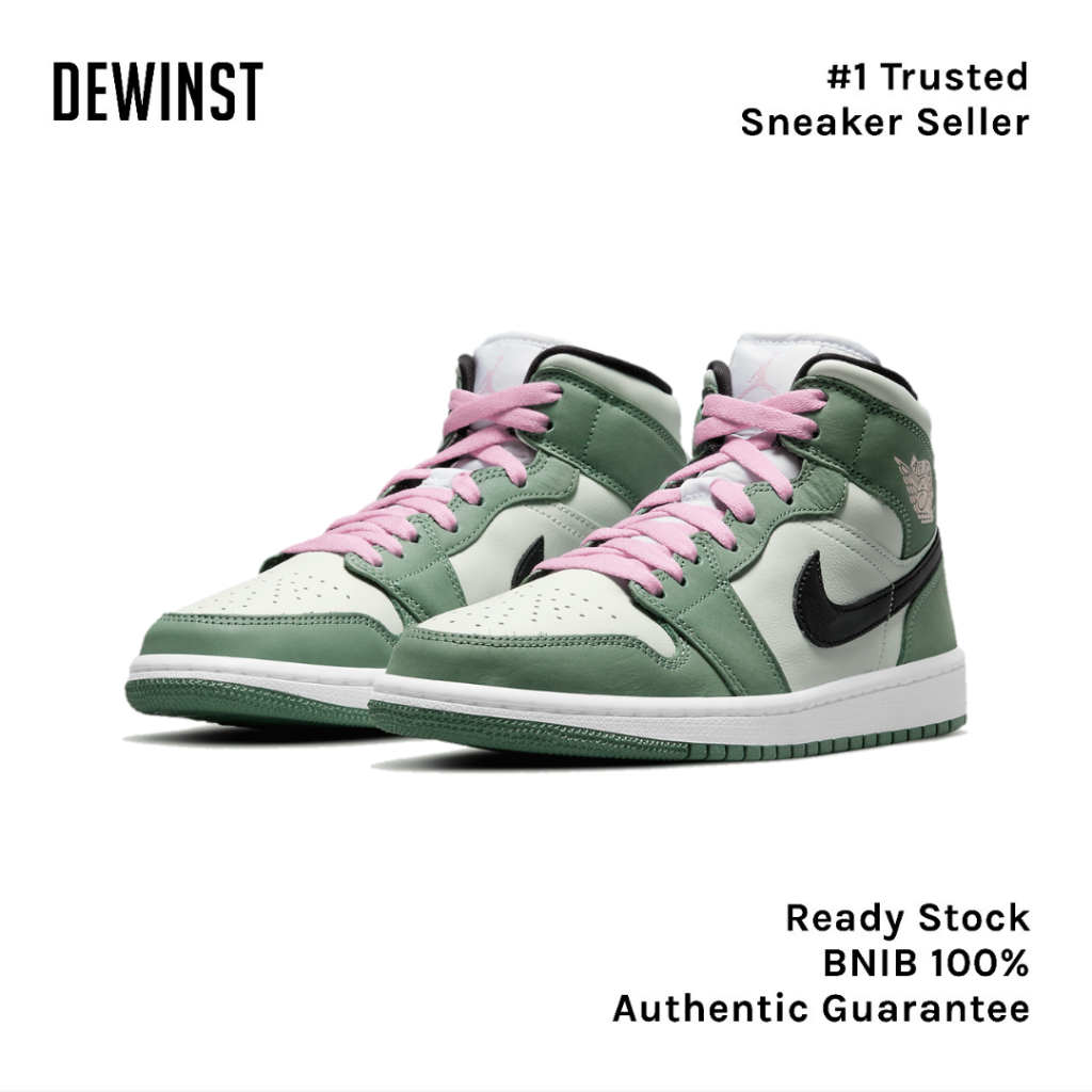 Air Jordan 1 Mid Dutch Green Womens BNIB RESMI ORIGINAL