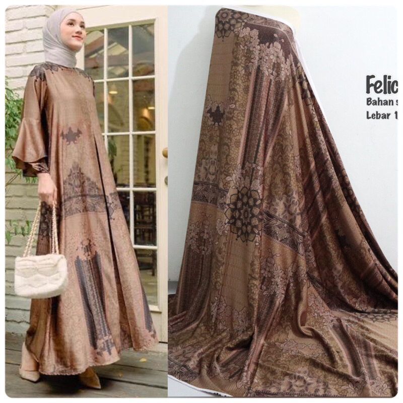 Kain silk motif FELICIA | kain batik modern | bahan batik bagus