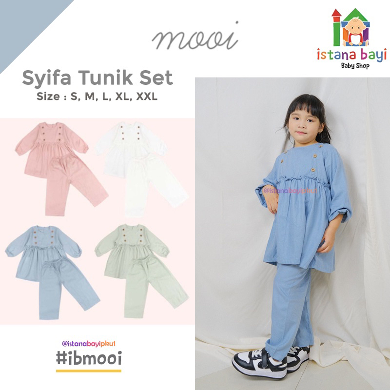 Mooi Setelan Anak Perempuan Syifa Tunik Set / Setelan Anak / Tunik Anak