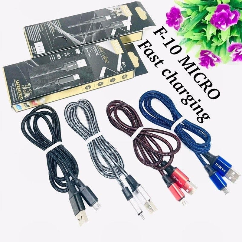 Kabel Data FLECO F-10 USB Micro Kabel Charger FLECO F10 USB Micro Kabel Casan FLECO F-10 USB Android Micro Fast Charging