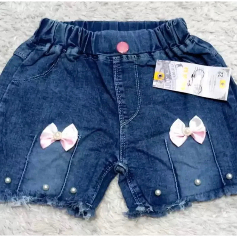 CELANA JEANS PENDEK HOTPENT IMPORT ANAK PEREMPUAN/ CELANA PENDEK ANAK CEWEK