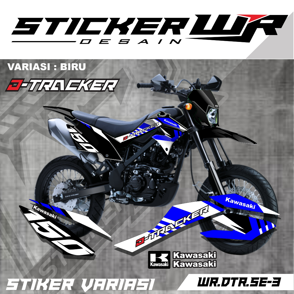 Sticker motor dtracker 150 - Striping Kawasaki DTracker 150 SE Variasi Original - Stiker Hologram Ka