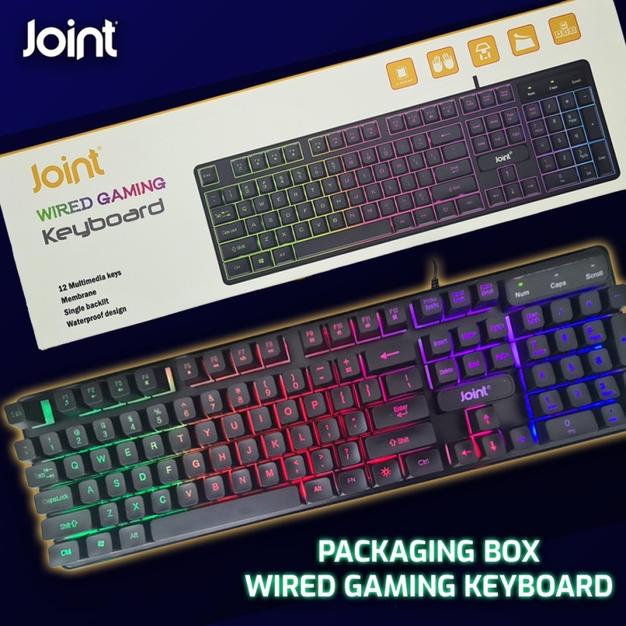 Joint Wired Gaming Keyboard RGB Light Keyboard KB818