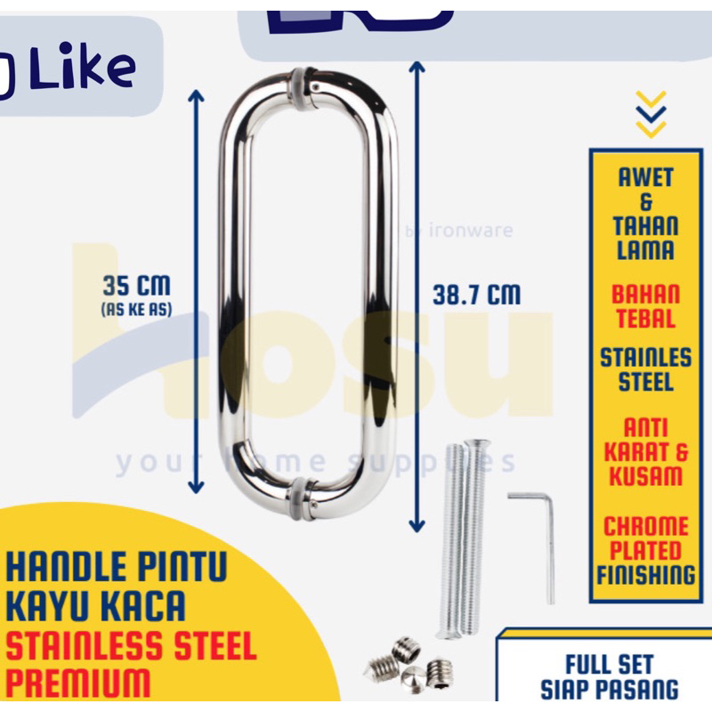 PROMO pull handle 35 cm 30 cm 20 cm PULL HANDLE C 35 CM/ handle pintu kaca 35 cm tarikan pintu kayu kaca dan alumunium pegangan pintu kunci handle C/ handel C 30 cm/ tarikan handle c as 30 cm/ handel pintu kaca 35 cm tarikan kaca 35 cm sus 304