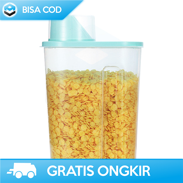 FOOD CONTAINER 2.5L TEMPAT SEREAL TRANSPARAN TAFFHOME FOOD GRADE H1211